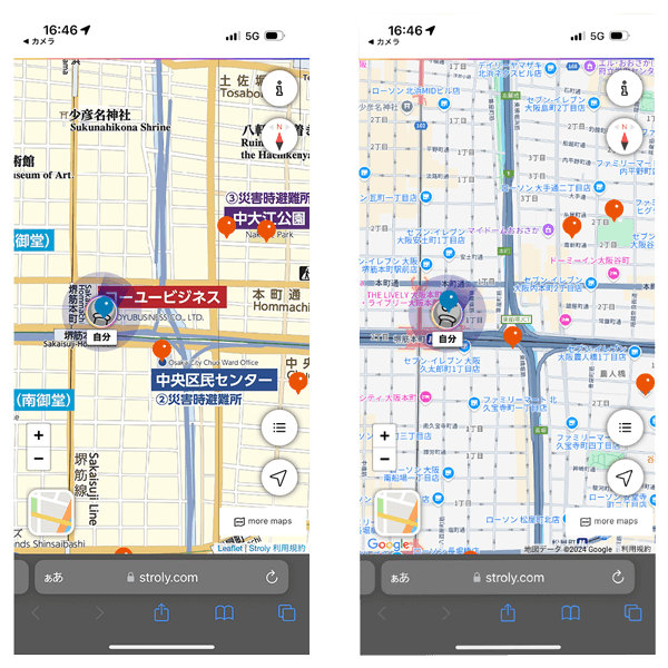 Google mapとの連動イメージ