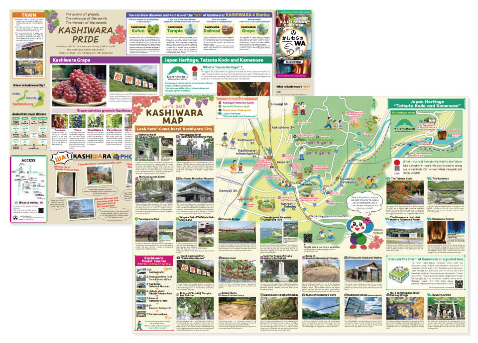 大阪府 柏原市　観光マップ（英語）