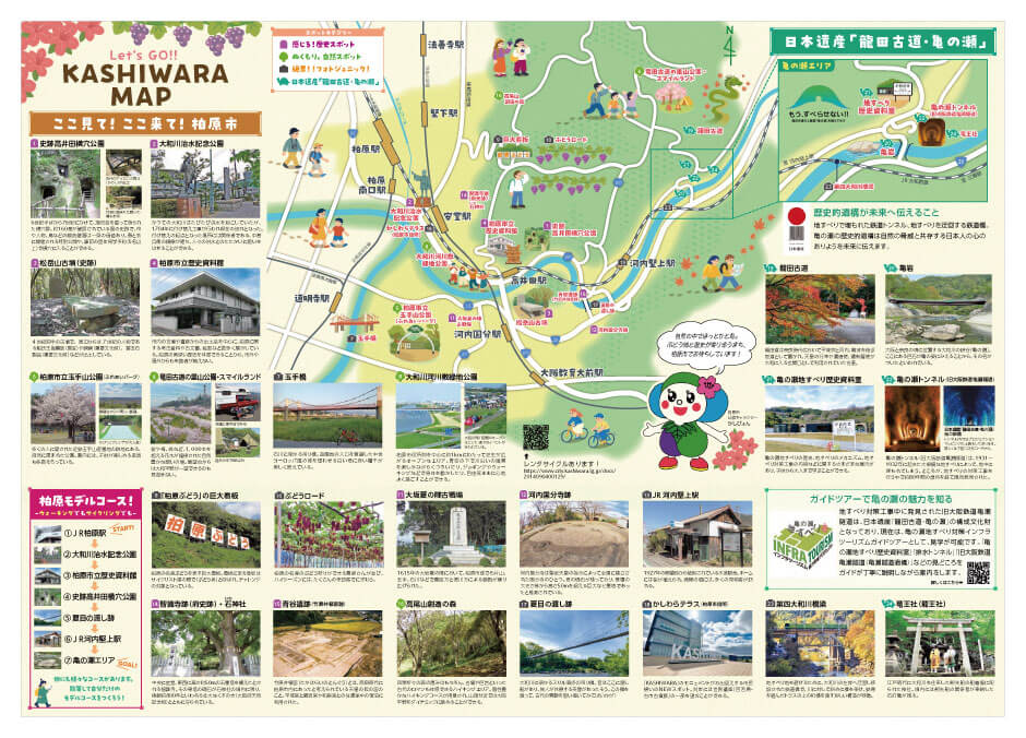 大阪・柏原市観光マップ　裏面